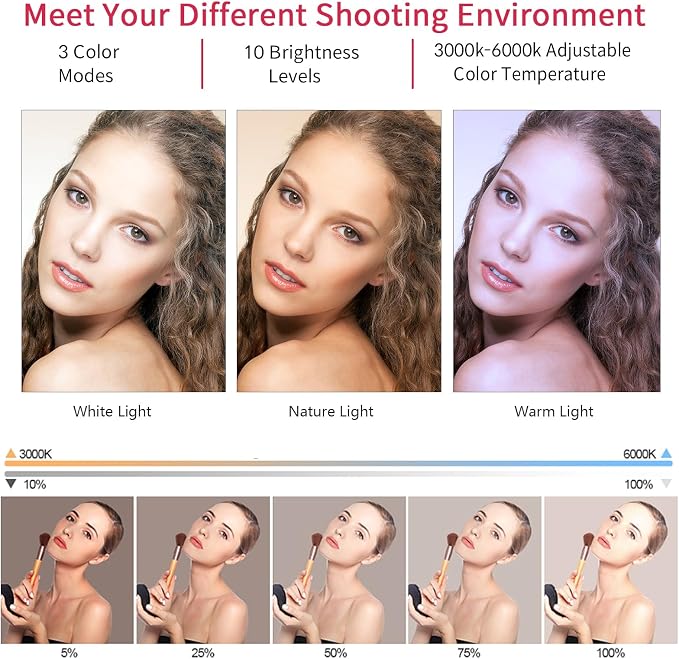 21 inch LED Ring Light with Tripod Stand, Video Ring Light - Image 2