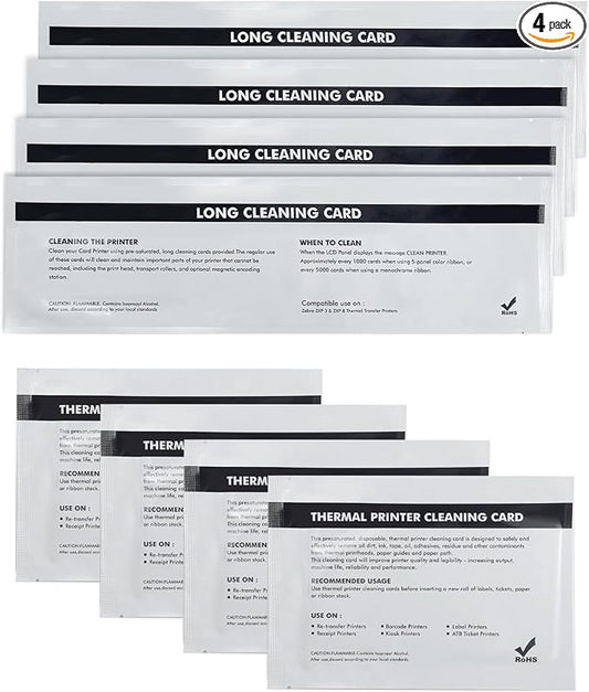 4 PCS Cleaning Kits Fit for Zebra ZXP Series 1 ZXP Series 3 ID Card Printers by Unknown