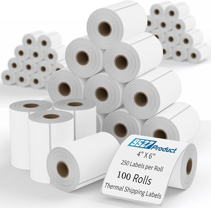 9527 Product 4x6 Blank Direct Thermal Shipping Labels by 9527+Product