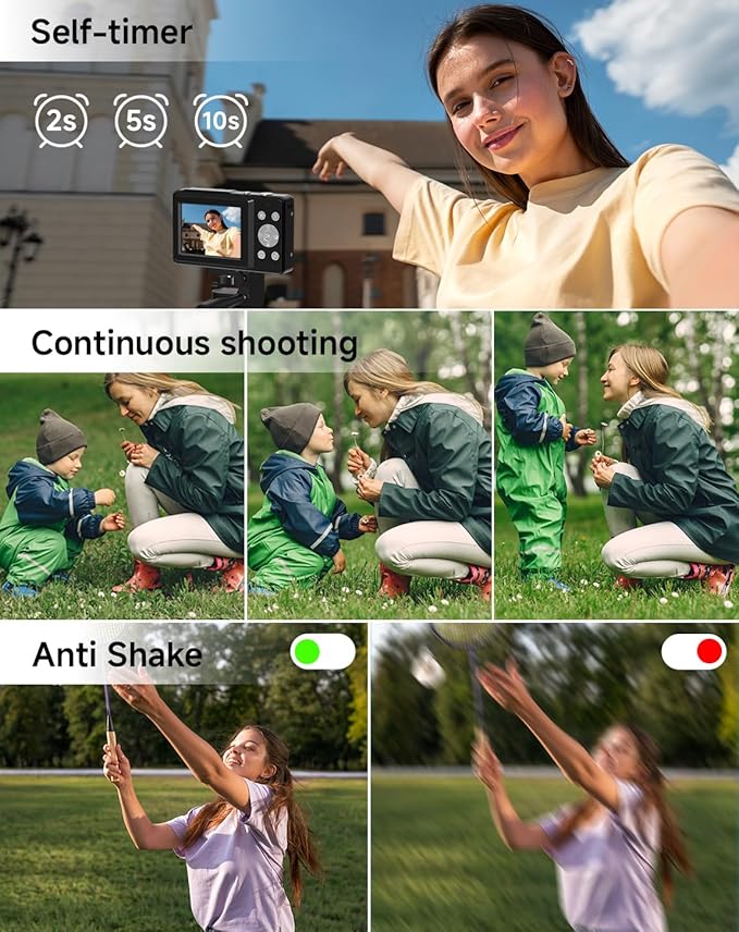 Digital Camera for Kids, FHD 1080P 44MP Point and Shoot Digital Camera - Image 6