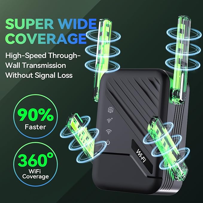 2026 New WiFi Extender Signal Booster, Covers Up to 13389 Sq.ft, Wireless - Image 3