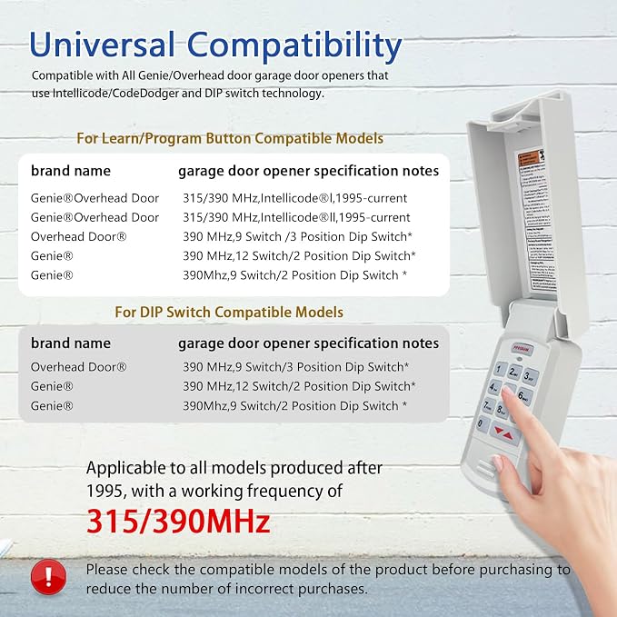 for Genie Garage Door Opener Keypad Compatible - Image 2