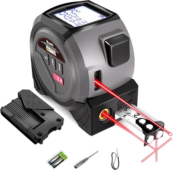 Laser Tape Measure 3 in 1 Laser Rangefinder Tape Measure 131ft Laser Measuring by Kzxil
