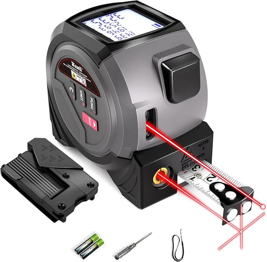 Laser Tape Measure 3 in 1 Laser Rangefinder Tape Measure 131ft Laser Measuring by Kzxil