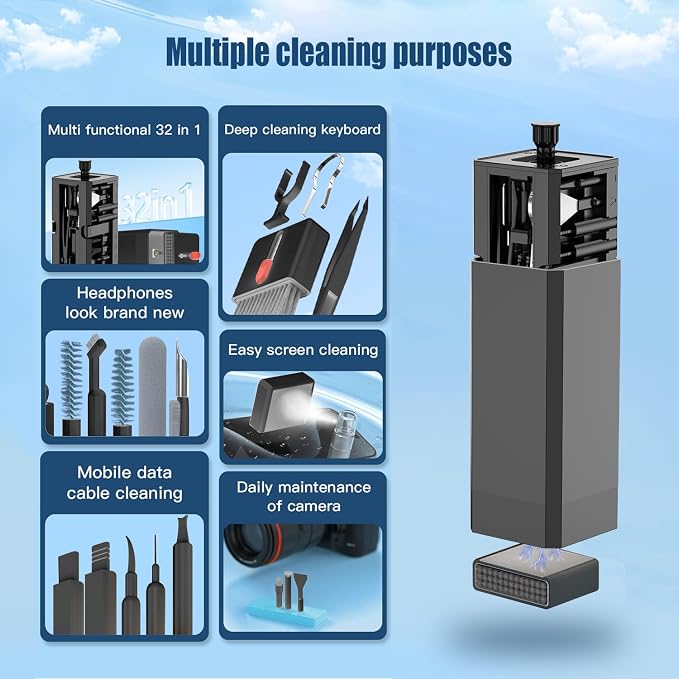 Keyboard Cleaning Kit Laptop Cleaner, 32-in-1 Computer Screen Cleaning Brush - Image 3