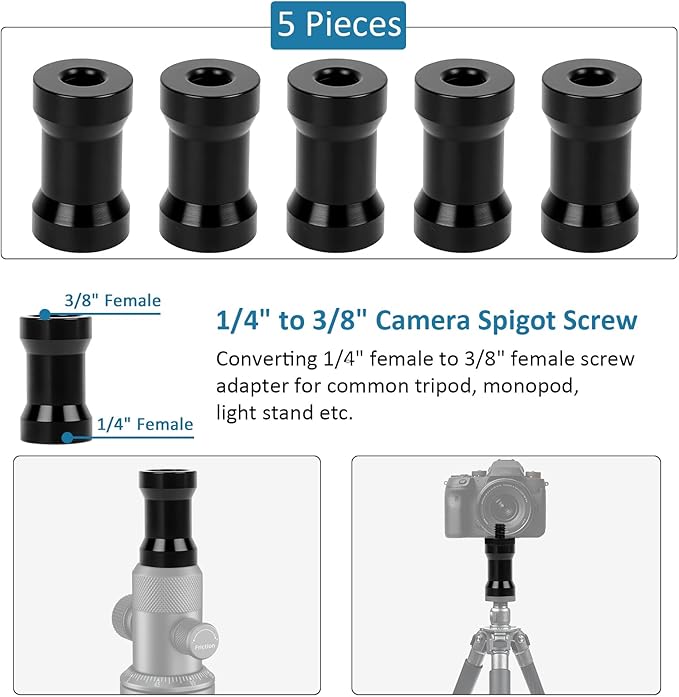 24 Pcs Camera Tripod Adapter, 1/4 to 3/8 Threaded Converter Camera Screw Mount - Image 4