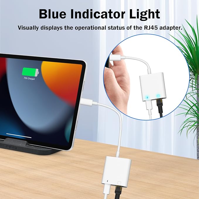 2 in 1 Lightning to RJ45 Ethernet LAN Network Adapter - Image 5