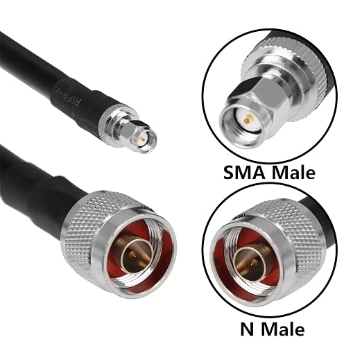 75ft N Male to SMA Male Cable, SMA to N Cable 50 ohm Ultra Low Loss KMR240 - Image 8