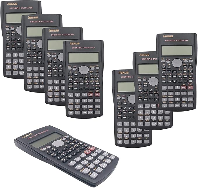 RENUS 8 Packs, 2-Line Engineering Scientific Calculator Function Calculator by RENUS