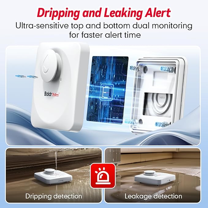 WiFi Water Leak Detector, Hub & Water Leak Sensor 3 Pack, Wireless Siren Alarm - Image 5