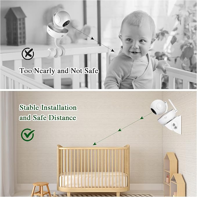 2 Pack-Adjustable Angle Baby Monitor Wall Mount - Image 6