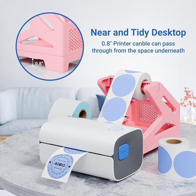 Label Holder, Compatible with Rolls and Fan-Fold Labels, Thermal Label Paper - Image 7