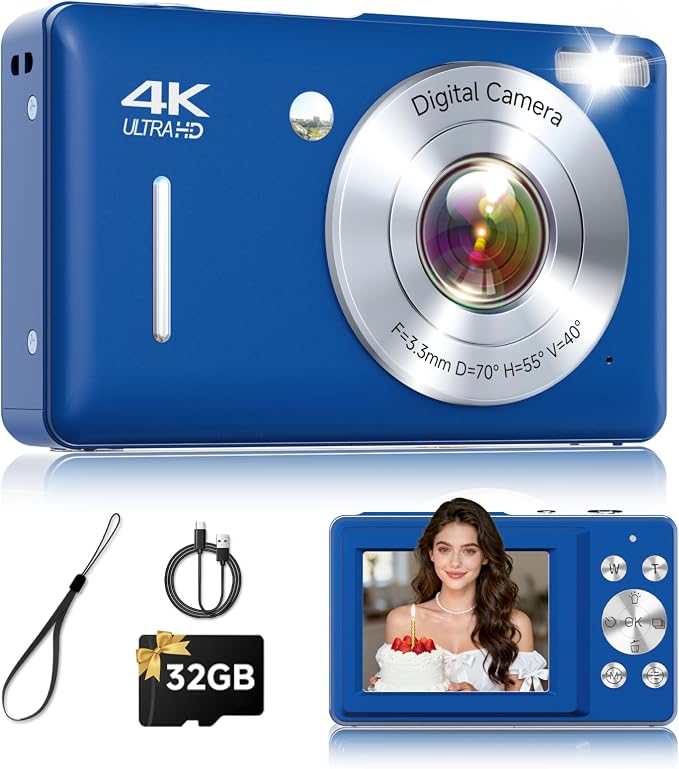 Digital Camera, 44MP FHD 1080P Point and Shoot Digital Camera by CEYE