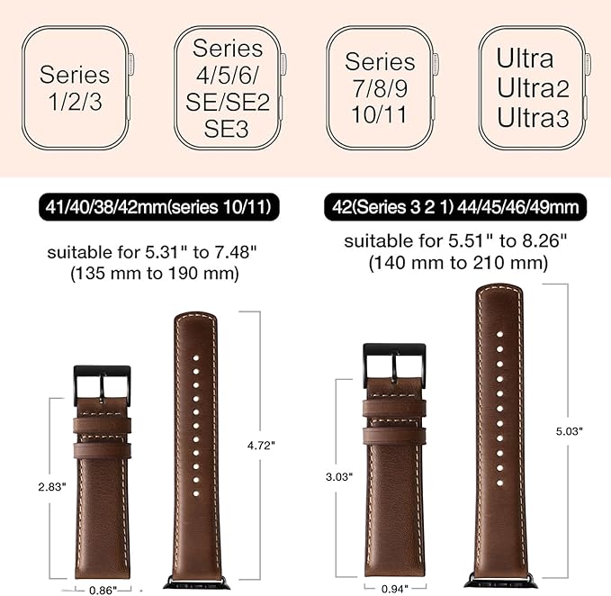 SUNFWR Leather Bands Compatible - Image 5