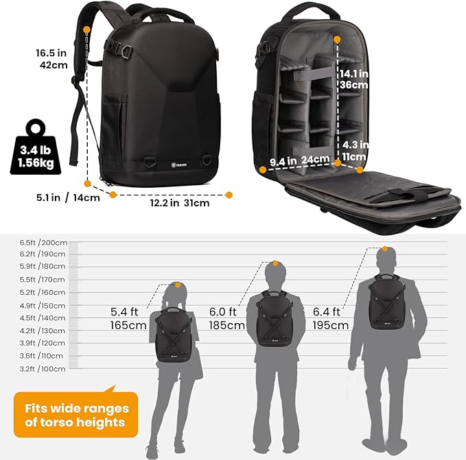 TARION Camera Sling Pack DSLR Backpack Photography Slingpack Crossbody Bag TRS - Image 6