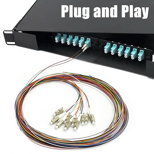 12 Strand Multimode OM3 50/125 LC-UPC Fiber Pigtail, 1.5 Meters LC-OM3 Fiber - Image 6