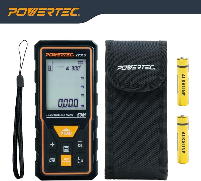 POWERTEC Laser Measure 165 ft Digital Distance Meter - Image 10