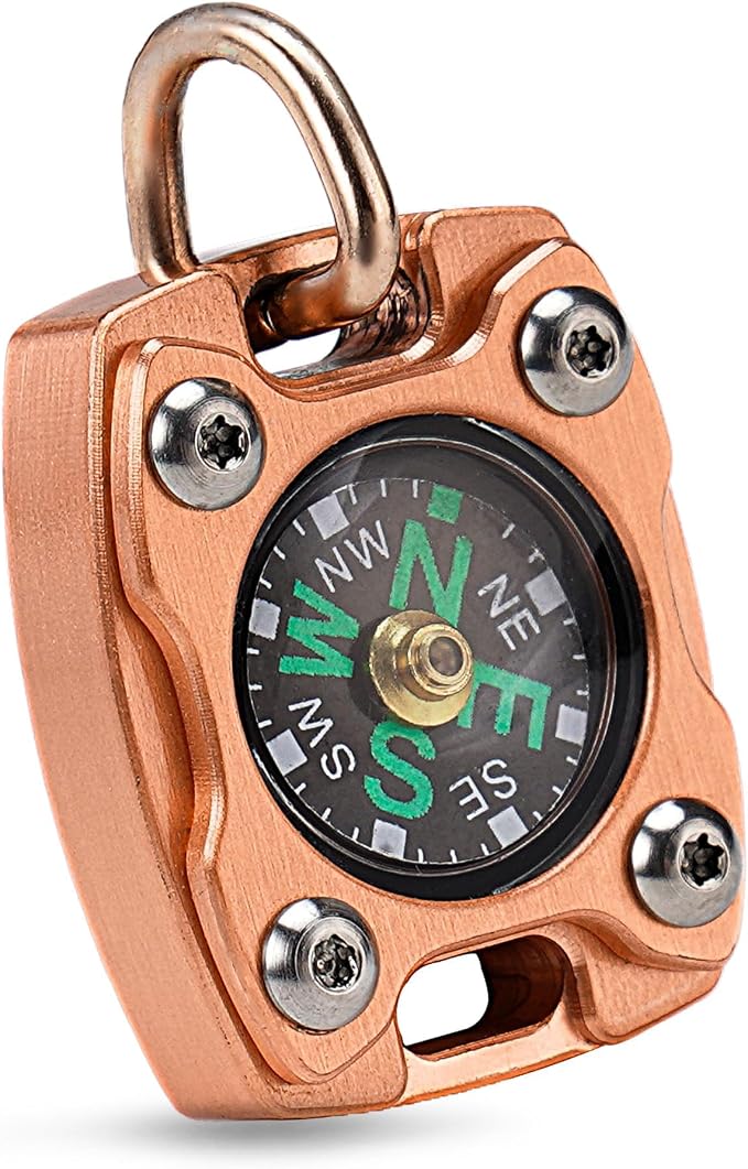 MecArmy Mini Titanium/Brass Compass, Waterproof IPX5 Pocket Compass - Image 8