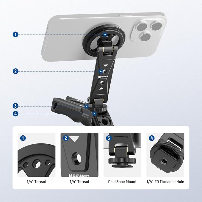 NEEWER Magnetic Phone Tripod Mount - Image 4