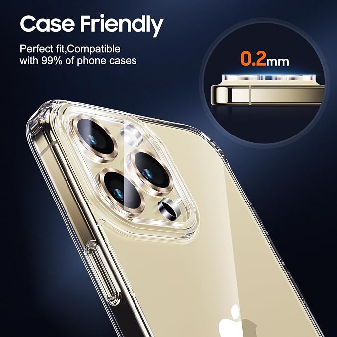 UniqueMe Compatible for 3 Pack iPhone 15 Pro/iPhone 15 Pro Max Camera Lens - Image 6