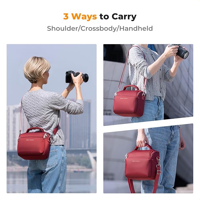 K&F CONCEPT Camera Sling Bag Small Crossbody Camera Case DSLR/SLR/Cute Compact - Image 5