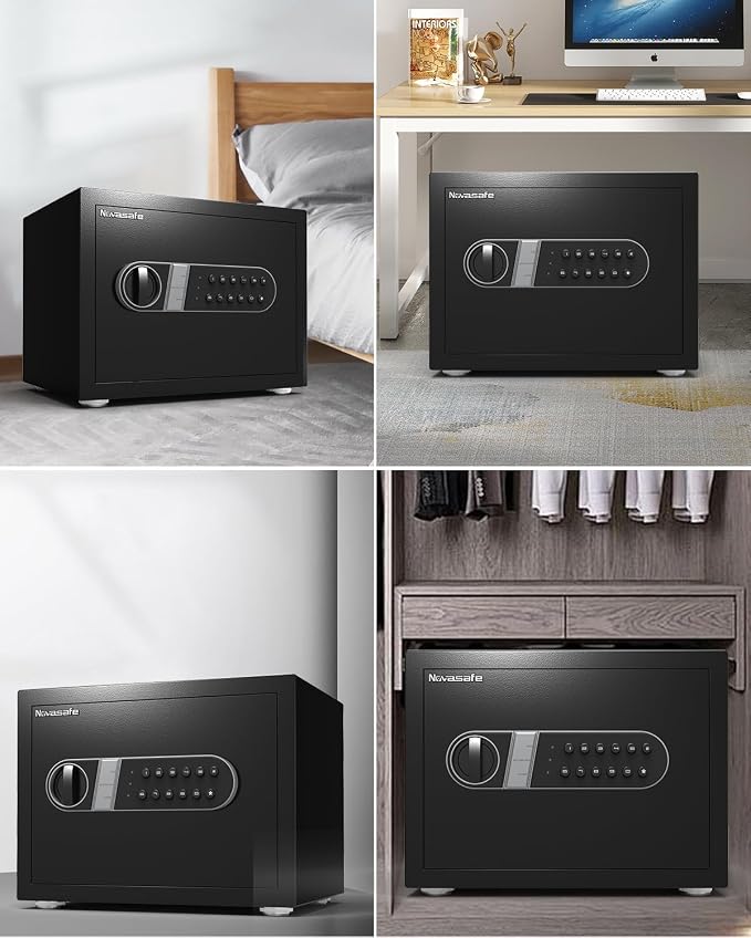 Safe Box, Home Safe with Key & Fireproof Waterproof Bag, Money Safe - Image 8