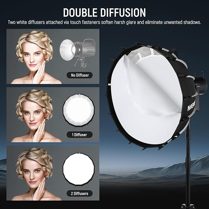 NEEWER Parabolic Softbox Kit, 23.6" Bowens Mount Soft Box - Image 5