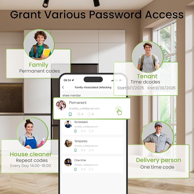 GHome Smart deadbolt Lock, Keyless Entry Door Lock - Image 5