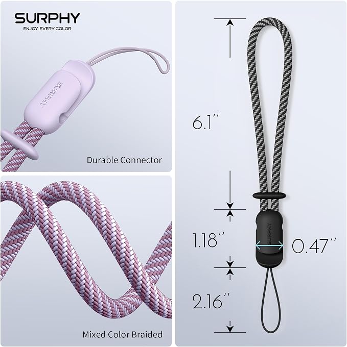 SURPHY 2 Pack Phone Lanyard for Cellphone Case, Phone Wrist Strap for Case - Image 6