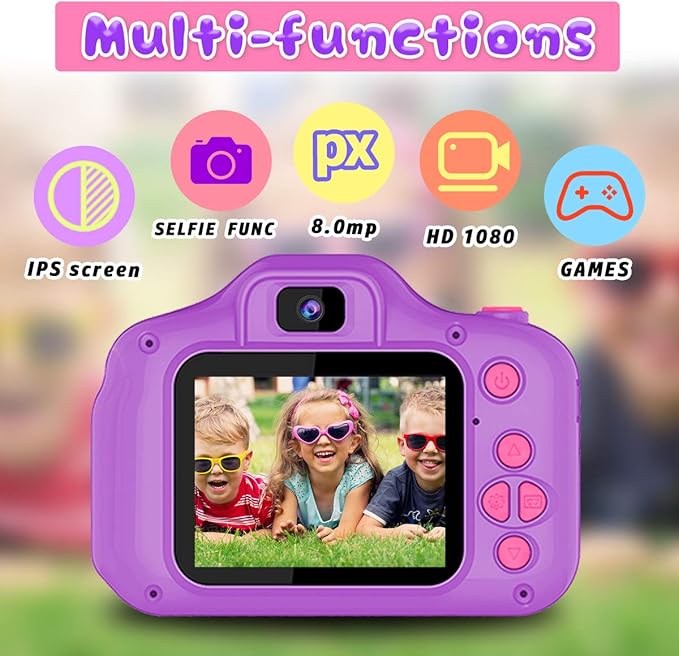 Seckton Upgrade Kids Selfie Camera, Christmas Birthday Gifts - Image 2