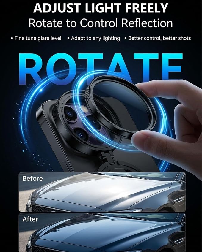 Anti-Glare Magnetic Phone Filter 2-in-1 Magnetic Cpl & Star Filter Lens - Image 8