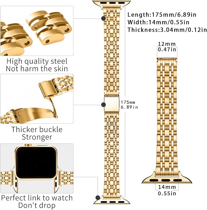 QUNDAXI Slim Watch Band Compatible - Image 3