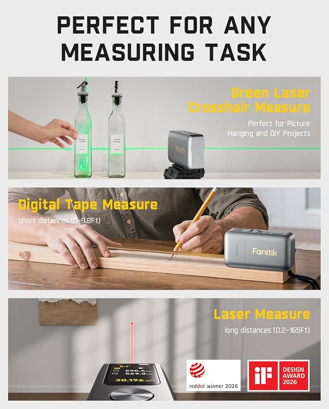 Fanttik A10 Apex 3-in-1 Digital Laser Tape Measure - Image 8