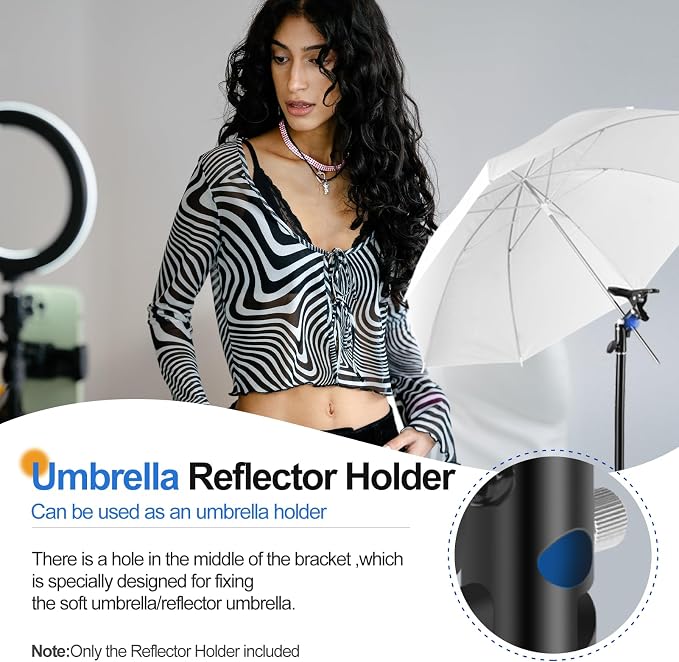 EMART Photography Reflector Holder, Photo Video Studio 5/8" Heavy Duty Metal - Image 6