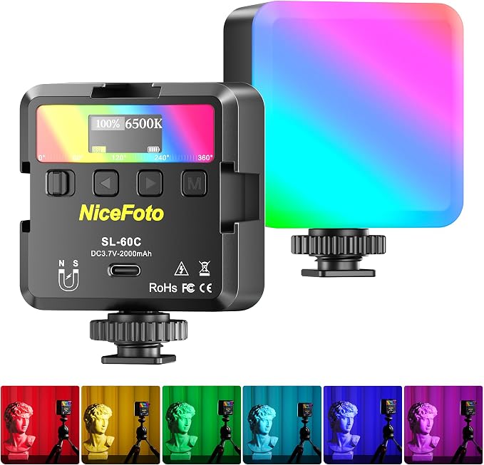 NiceFoto RGB Video Lights, 360° Full Color LED Video Light by NiceFoto
