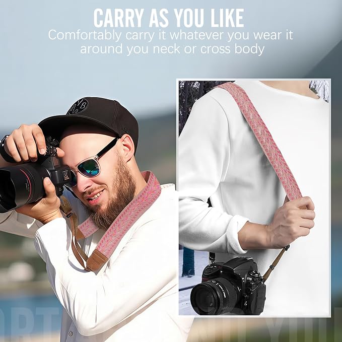 MoKo Camera Strap, Cotton Woven Cute Camera Strap, Adjustable Neck & Shoulder - Image 6