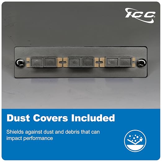 ICC SC-SC Fiber Optic Adapter Panel, LGX Compatible, 6 Fibers, Push Fasteners - Image 6