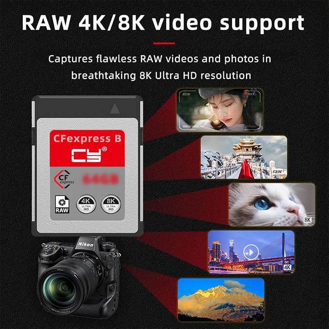 CFexpress Type-B 128GB Memory Card CFE CFB Adapter Compatible - Image 4