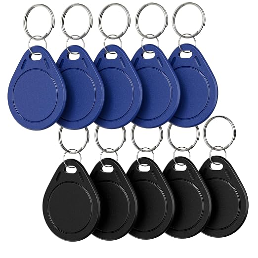 10pcs T5577 RFID Keyfobs 125khz Writable T5577 Key Fob Proximity ID Card Token by BABIQT