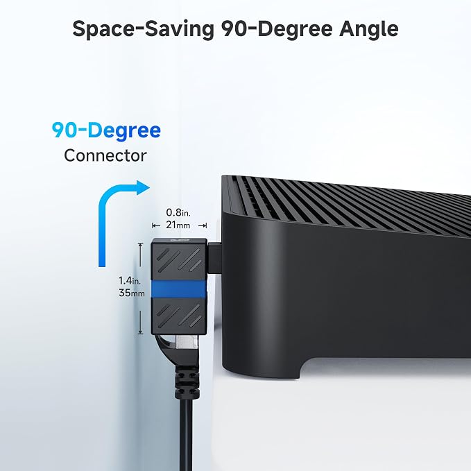 Cable Matters 2-Pack 10Gbps 360° Rotatable Cat 6A Right Angle Ethernet Adapter - Image 4
