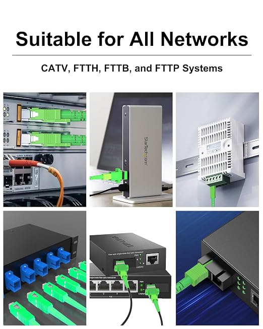 Armored White Fiber Optic Internet Cable 2M 5 Pack, SC/APC to SC/APC Single - Image 7