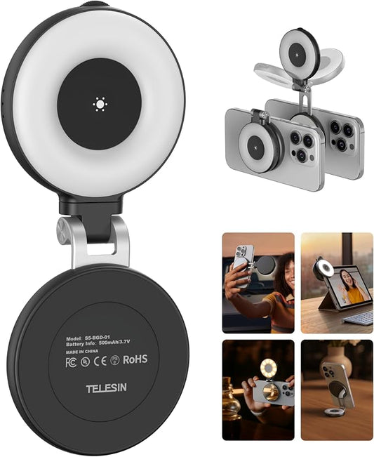TELESIN C03 Magnetic Phone Beauty Selfie Light Compatible by telesin