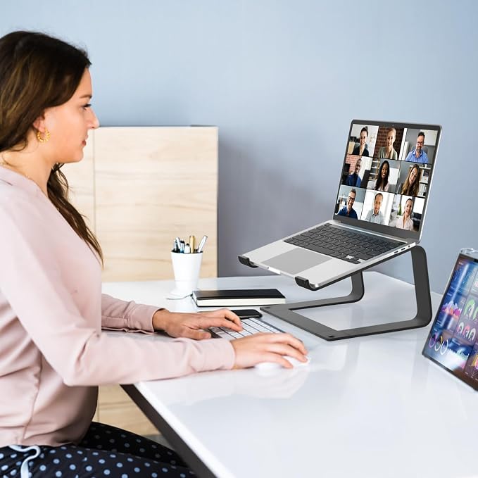 Laptop Stand for Desk Detachable Aluminum Computer Riser Portable Metal - Image 5
