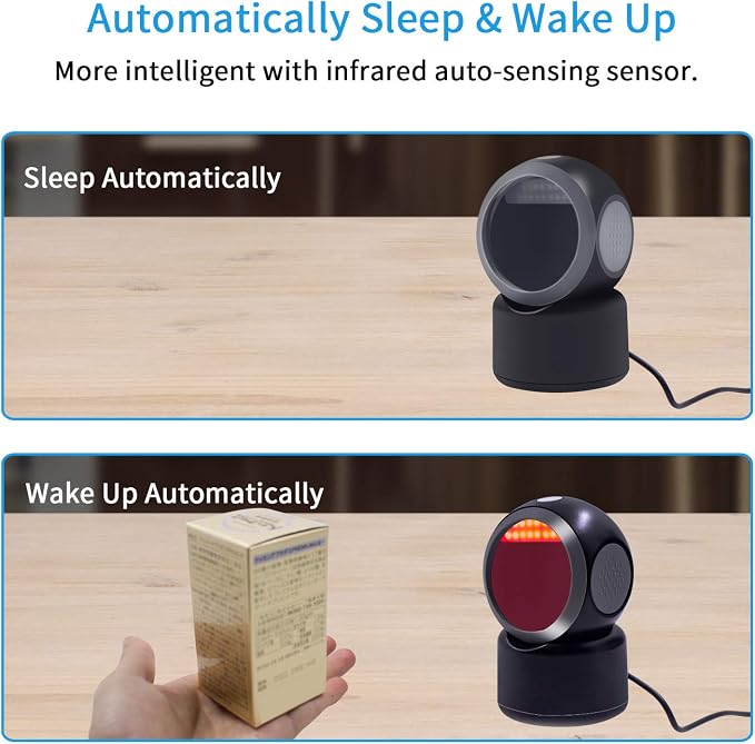 2D QR Barcode Scanner, Symcode Omnidirectional Hands-Free Automatic Barcode - Image 7