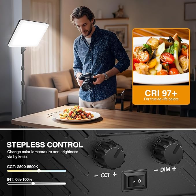 2 Pack Led Video Light Kit - Image 6