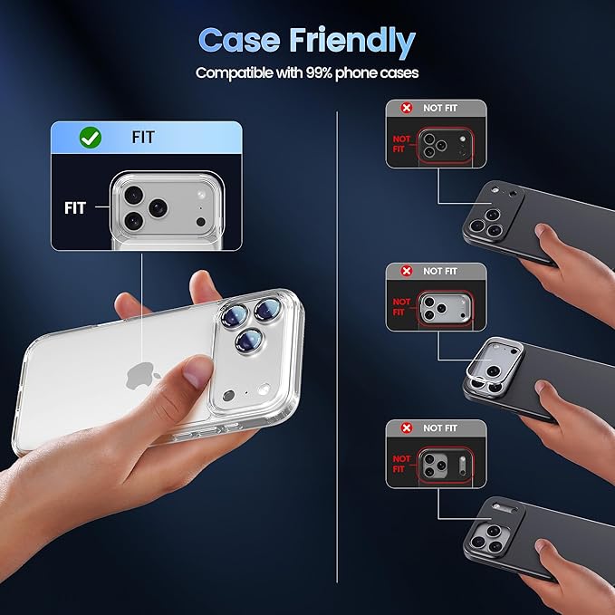 CACOE Camera Lens Protector for iPhone 17 Pro - Image 4