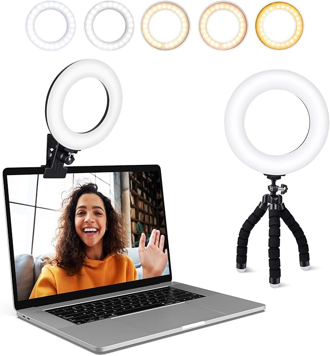 Video Conference Lighting Kit, Ring Light Clip on Laptop Monitor by ACMEZING