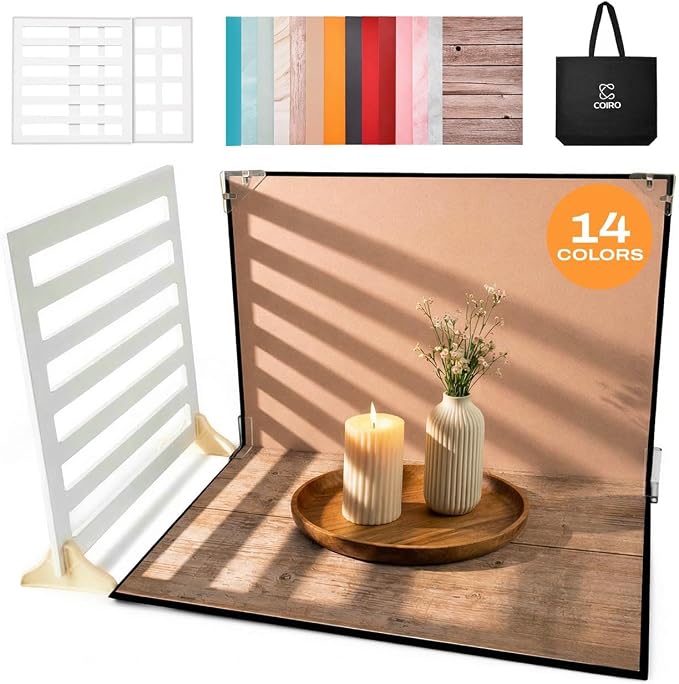 C Coiro Product Photography Backdrops 14 Patterns, 2 Grids, Size 15x11 inch by CCoiro