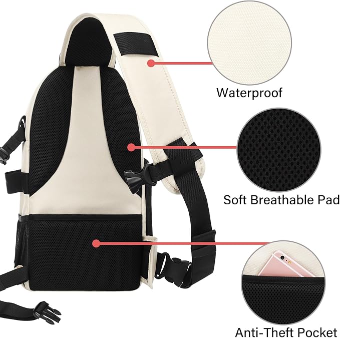 MOSISO Camera Sling Bag, DSLR/SLR/Mirrorless Camera Case Shockproof Photography - Image 4