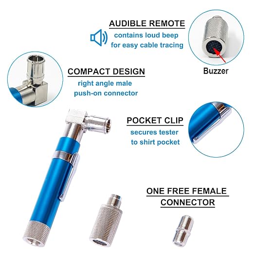 Coaxial Cable Tester, Voltage Protected Coax Cable Wire Tracer Pocket - Image 4